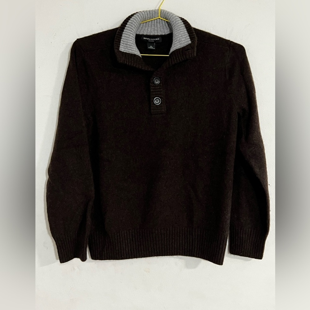 Banana Republic Cashmere Pullover Sweater Brown Small